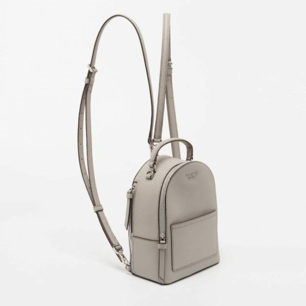 Kate Spade Bag Women’s Gray Leather Mini Cameron Backpack Convertible Straps